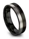 Womans Plain Black Wedding Band Wedding Band Male Tungsten Simple Black Jewelry - Charming Jewelers