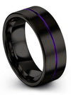 Guy Solid Black Rings Men&#39;s Black Bands Tungsten Promise Bands Guy and Woman - Charming Jewelers