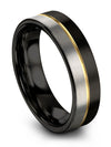 Wedding Ring and Ring for Man Tungsten Carbide Band for Mens 6mm Black Couples - Charming Jewelers
