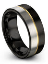 Wedding Set Black Band Common Tungsten Ring Couples Engagement Female Rings Set - Charming Jewelers