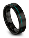 Men Jewlery 6mm Ring Tungsten Black Plated Black Rings His Day Gifts Sets - Charming Jewelers