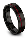 Woman&#39;s Black Wedding Bands Female Engagement Guy Rings Tungsten Carbide - Charming Jewelers