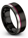 8mm Wedding Ring Engraved Rings Tungsten Matching Love Rings Personalized - Charming Jewelers
