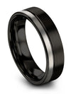 Black Wedding Rings Ladies Tungsten Black Rings Simple Rings Set 75 Year - Charming Jewelers