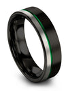 Engagement Band Wedding Bands Tungsten Wedding Band Black and Green Promise - Charming Jewelers