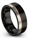 Womans Wedding Rings Special Edition Wedding Bands Black Bands 8mm Pilot - Charming Jewelers