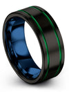 Male Simple Wedding Bands Rare Wedding Ring Black Ring