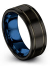 Wife and Wife Black Wedding Ring Tungsten Wedding Rings Sets Simple Jewelry - Charming Jewelers