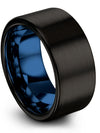 Engagement Mens and Wedding Bands Set for Guy Brushed Tungsten Ring for Female - Charming Jewelers