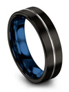 Couple Wedding Ring for Fiance and Him Male Black Grey Tungsten Wedding Band - Charming Jewelers