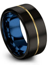 Her and Wife Wedding Special Tungsten Band Jewelry Sets Black Anniversary Ring - Charming Jewelers