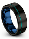 Wedding Rings Black Male Tungsten and Black Bands for Men Middle Finger Ring - Charming Jewelers