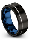 Black Grey Wedding Band for Woman Men&#39;s Black Band Tungsten Mens Rings Black - Charming Jewelers