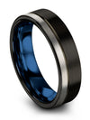 Wedding Men&#39;s Band Tungsten Carbide Ring Brushed Black Set for Womans Couple - Charming Jewelers