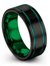 Men&#39;s Wedding Bands Black Groove Tungsten I Love You Rings