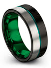 Men Wedding Band Black Engravable Tungsten Band Engraved Couples Matching - Charming Jewelers