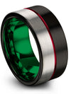 Wedding Rings Black Men Mens Tungsten Wedding Ring Polished Woman&#39;s Rings Bands - Charming Jewelers
