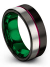 Boyfriend and Husband Bands Wedding Ring Wedding Ring Tungsten Men&#39;s 8mm Black - Charming Jewelers