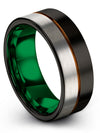 Wedding Rings for Men&#39;s Ring Tungsten Ring Minimal Engagement Female Band Gift - Charming Jewelers