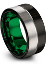 Wedding Rings Black Men Mens Tungsten Wedding Ring Polished