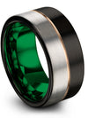 Matching Wedding Bands Her and Her Tungsten Black Wedding Bands Black Promise - Charming Jewelers