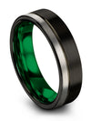 Men&#39;s Band Anniversary Band Tungsten Black Band Men 6mm 13th - Lace Line Bands - Charming Jewelers
