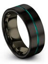 Matching Couple Wedding Ring Men&#39;s Wedding Band 8mm Tungsten Promise Bands - Charming Jewelers