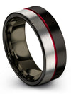 Wedding Ring Engagement Male Tungsten Rings for Woman&#39;s Black Plain Black Bands - Charming Jewelers