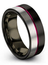 Wedding Ring Sets Wife and Him Tungsten Engagement Guy Bands Set Engraved Band - Charming Jewelers