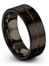 Black for Guy Woman&#39;s Tungsten Black Wedding Ring Black Matching Rings Unique - Charming Jewelers