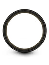Black Wedding Ring Sets His and Him Black Tungsten Carbide Ring for Guys 8mm - Charming Jewelers