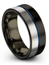 Wedding Bands and Band for Lady Engravable Tungsten Rings for Woman Plain Black - Charming Jewelers