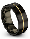 Male Wedding Ring Set Black Tungsten Band Black Rings Promise Ring Black - Charming Jewelers