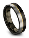 Black Promise Ring for Him and Husband Black Tungsten Ring 6mm Marriage Band - Charming Jewelers