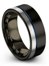Wedding Ring for Lady Rings Tungsten Ring for Female Flat Husband and Fiance - Charming Jewelers