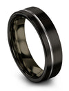 Black Wedding Jewelry Tungsten Engagement Guy Ring