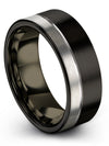 Plain Guy Wedding Bands Woman&#39;s Black Wedding Ring Tungsten