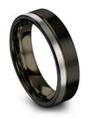 Brushed Black Promise Band for Lady Matching Tungsten Ring Woman Ring Black - Charming Jewelers