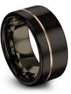 Lady Graduation Black Tungsten Carbide Band for Womans Cute Engagement Men Ring - Charming Jewelers