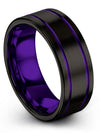 Engagement and Anniversary Ring Tungsten Rings for Female Brushed Black Rings - Charming Jewelers