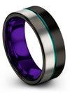Black Ring for Ladies Anniversary Ring Tungsten Engagement Men Bands Wife - Charming Jewelers