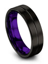 Carbide Wedding Bands Tungsten Ring for Woman Black Police Mens Guy Present - Charming Jewelers