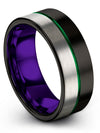Black Green Bands Wedding Sets Wedding Ring Black Tungsten