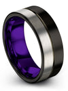 Personalized Wedding Band for Couples Black Rings Tungsten Engravable Promise - Charming Jewelers