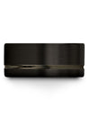 Brushed Black Wedding Band for Lady Fancy Wedding Rings Black Rings Sets Mens - Charming Jewelers