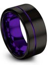 Male Black Tungsten Promise Band Tungsten Rings Bands Black Rings for Woman&#39;s - Charming Jewelers