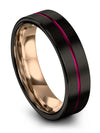 Black Wedding Ring Set for Guys Tungsten Carbide Black Band Black Gunmetal - Charming Jewelers