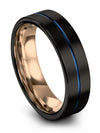 Promise Ring Set Fiance and Boyfriend Tungsten Brushed Black Tungsten Rings - Charming Jewelers