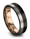 Tungsten Promise Band Black Gunmetal Woman Black Tungsten Bands 6mm Ring Bands - Charming Jewelers