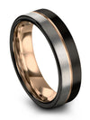 Solid Black Wedding Rings for Female Mens Tungsten Bands Black Engraved Rings - Charming Jewelers